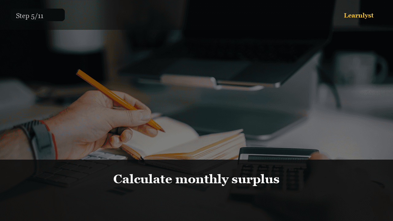 Calculate monthly surplus
