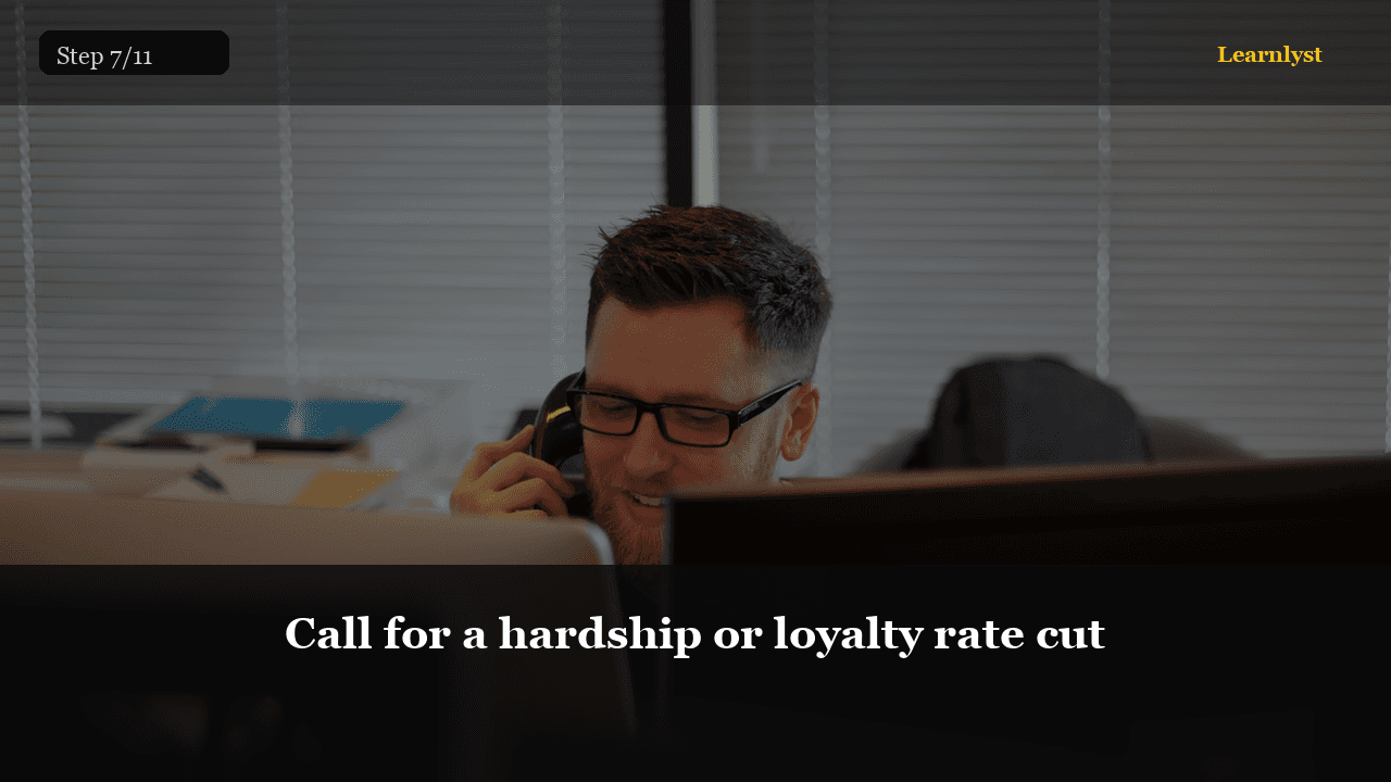 Call for a hardship or loyalty rate cut