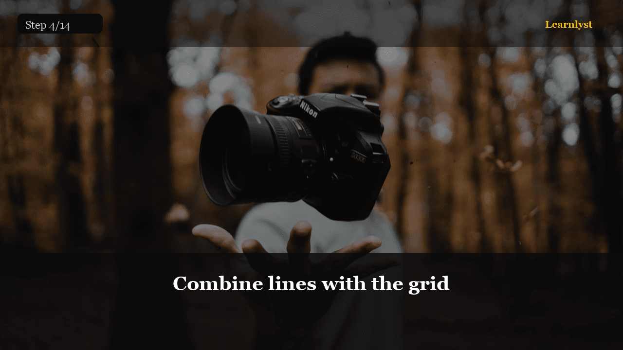 Combine lines with the grid — Photography tip photo