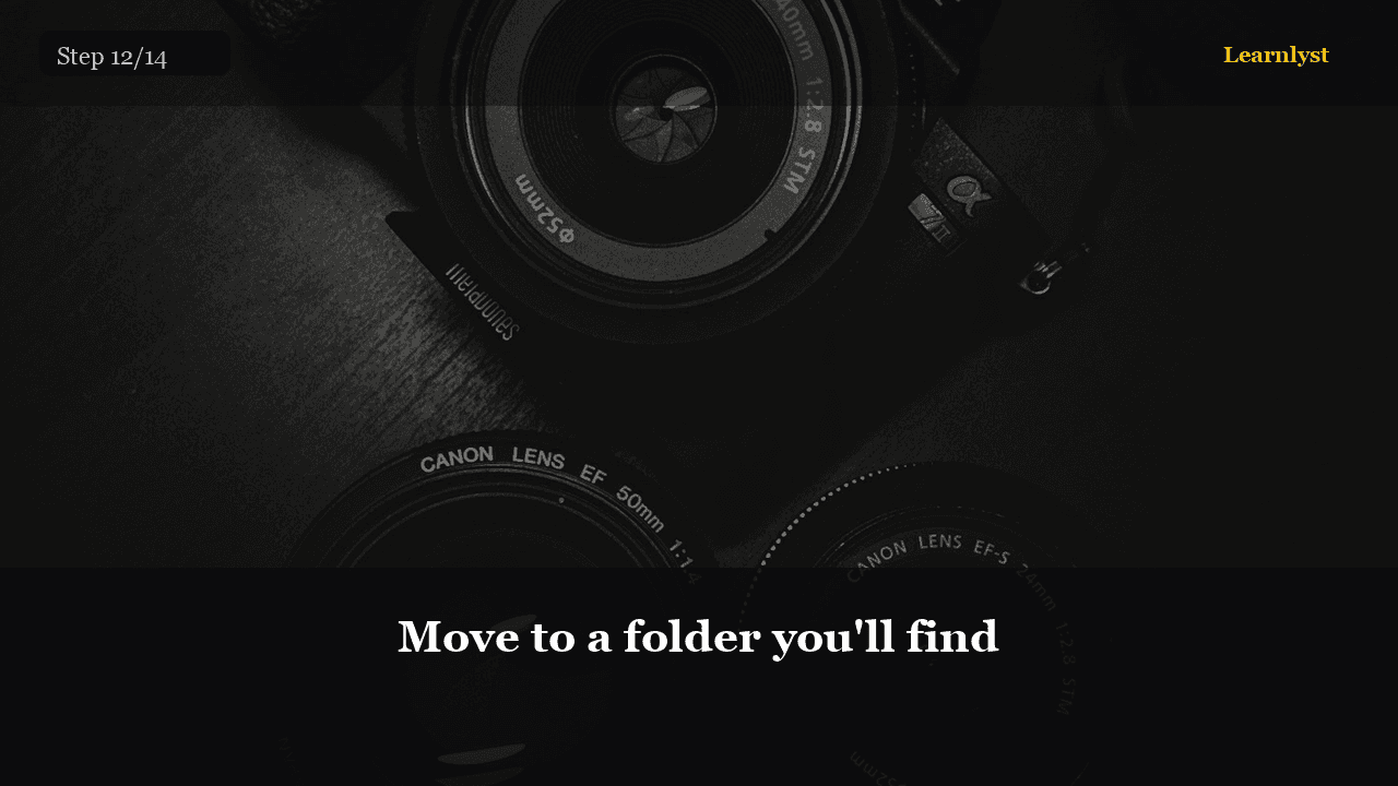 Move to a folder you'll find — Photography tip photo
