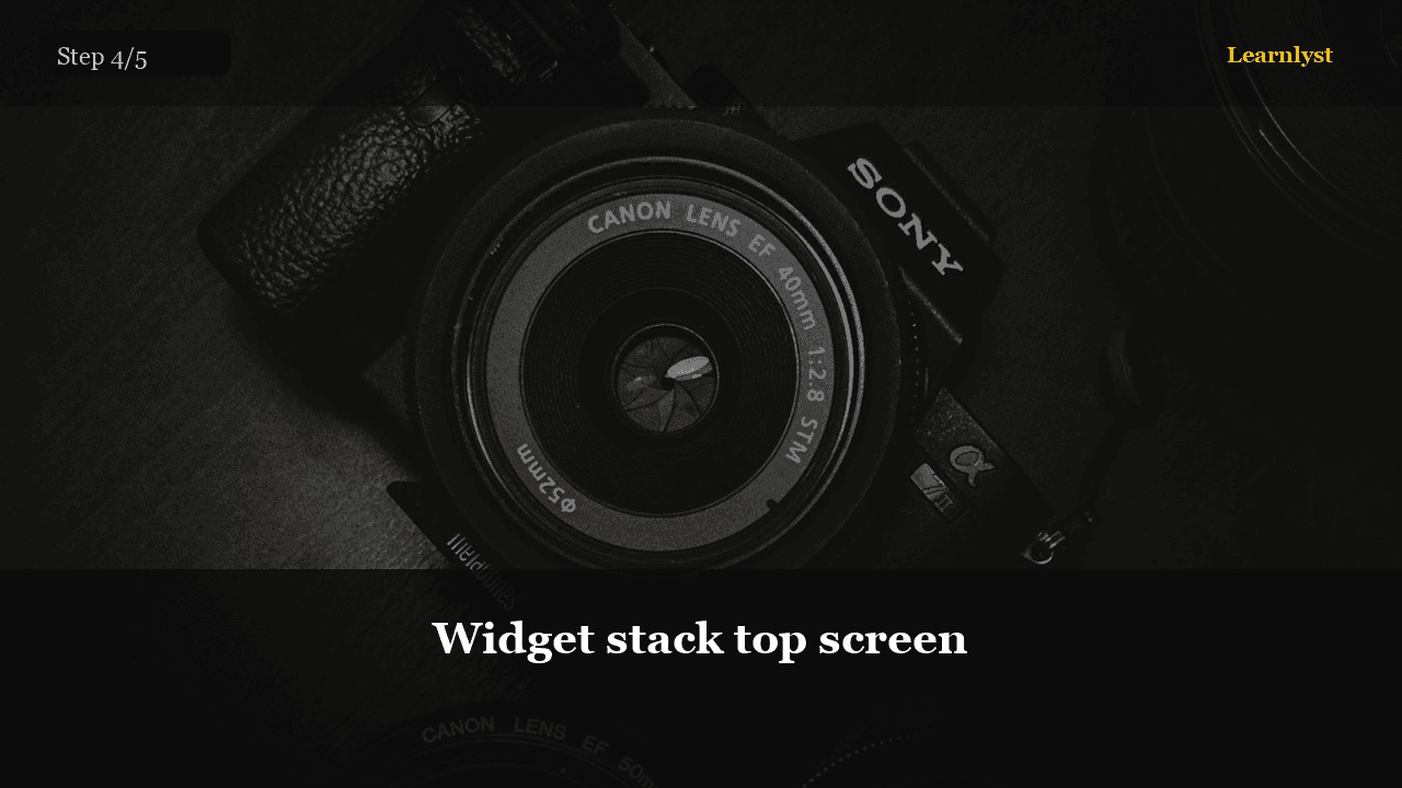 Widget stack top screen — Phones tip photo