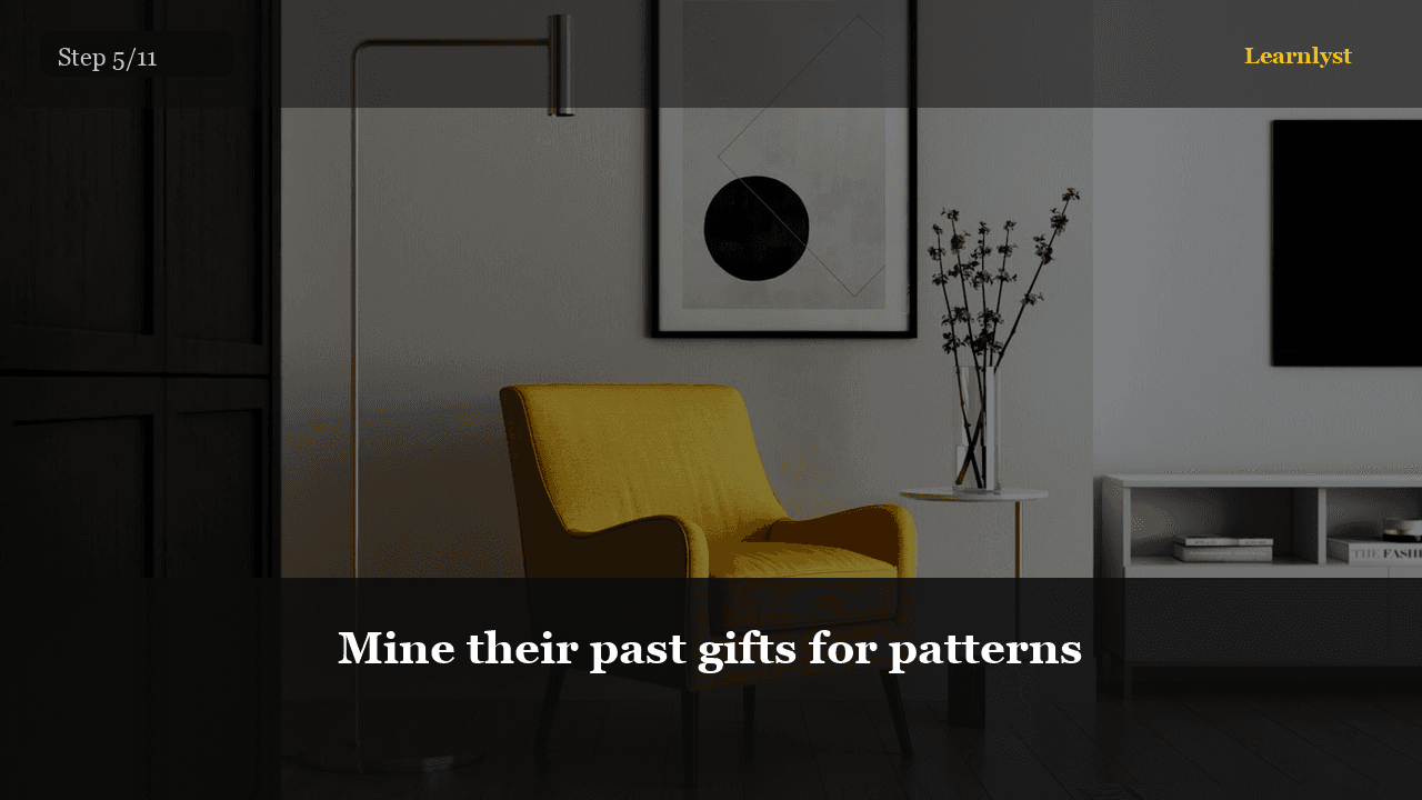 Mine their past gifts for patterns — Gifts & Giving tip photo