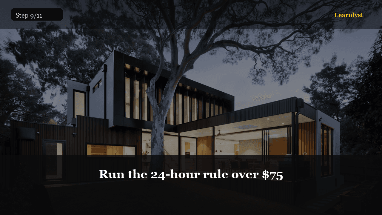 Run the 24-hour rule over $75 — Gifts & Giving tip photo