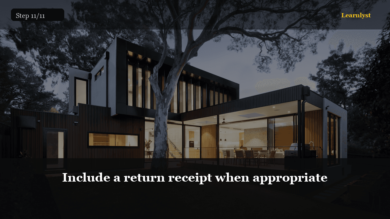 Include a return receipt when appropriate — Gifts & Giving tip photo
