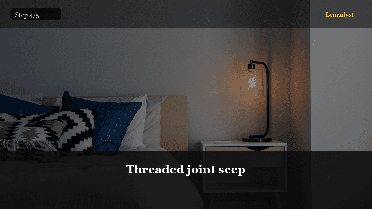 Threaded joint seep — Home & DIY tip photo
