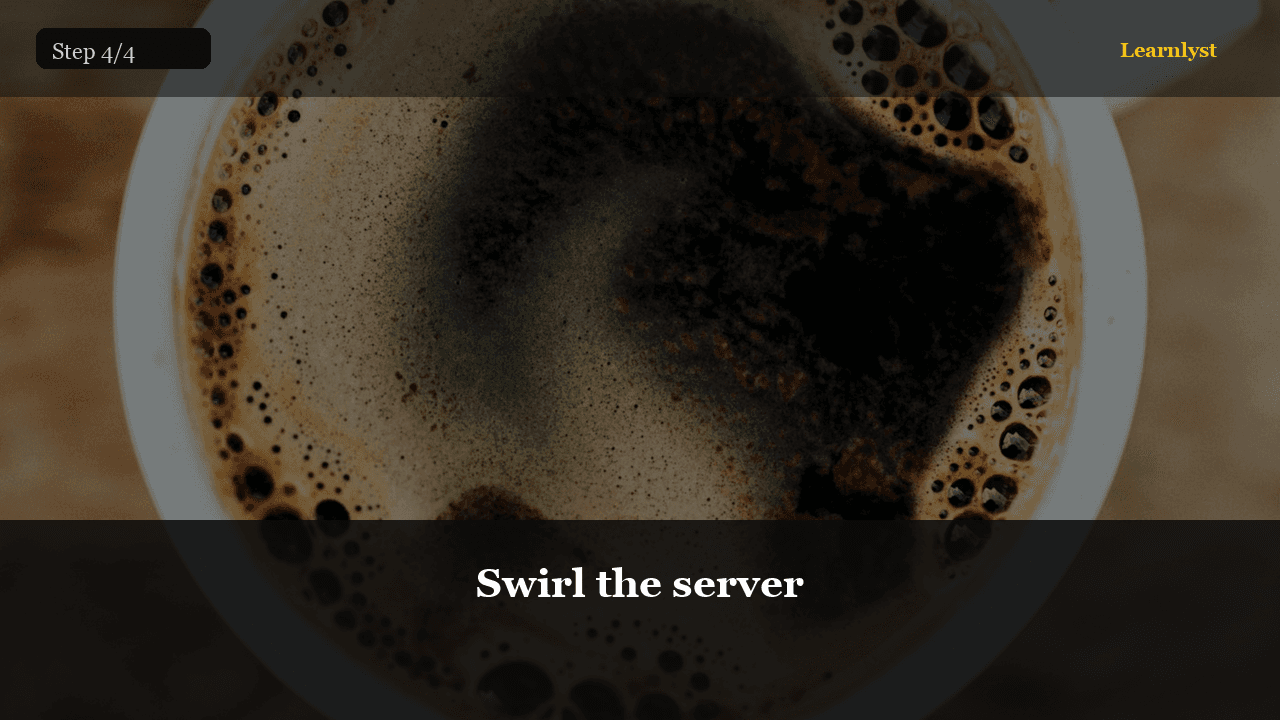 Swirl the server — Coffee & Drinks tip photo