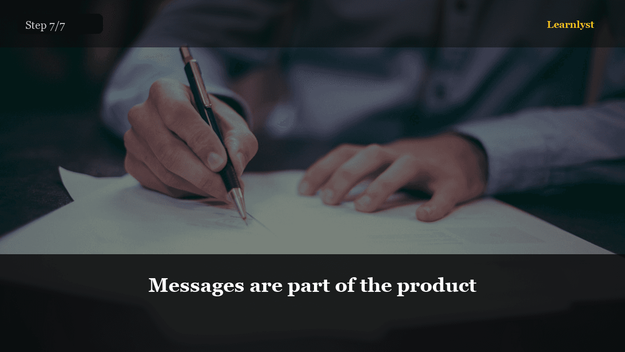 Messages are part of the product
