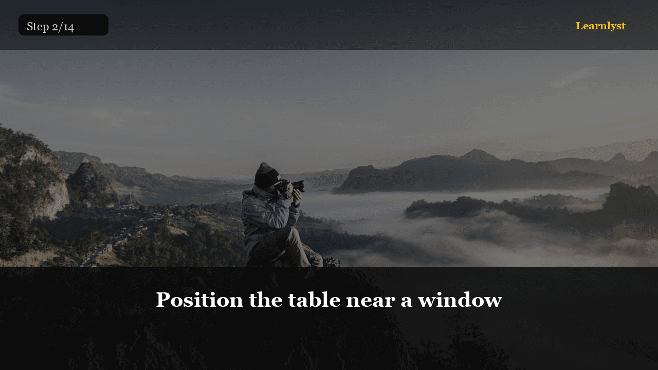 Position the table near a window — Photography tip photo