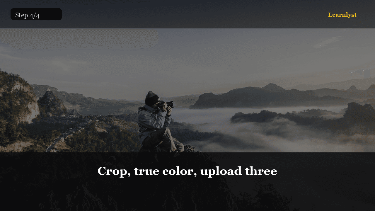 Crop, true color, upload three — Photography tip photo