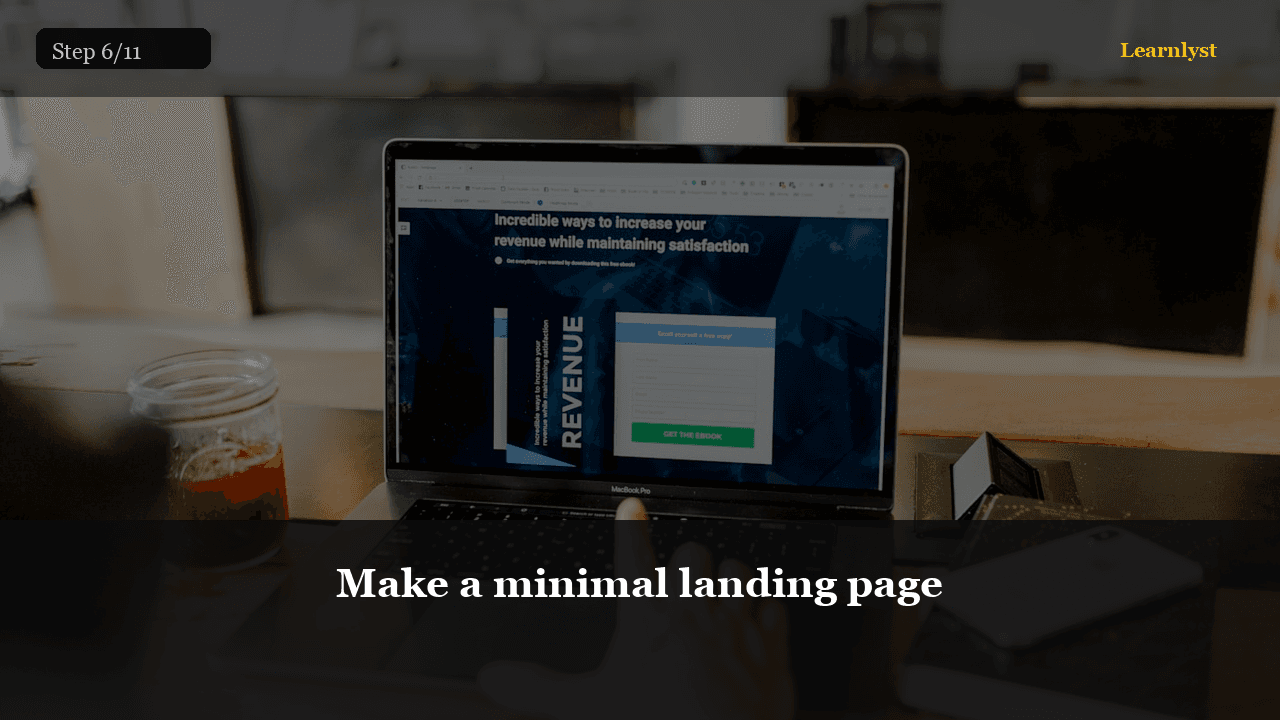 Make a minimal landing page