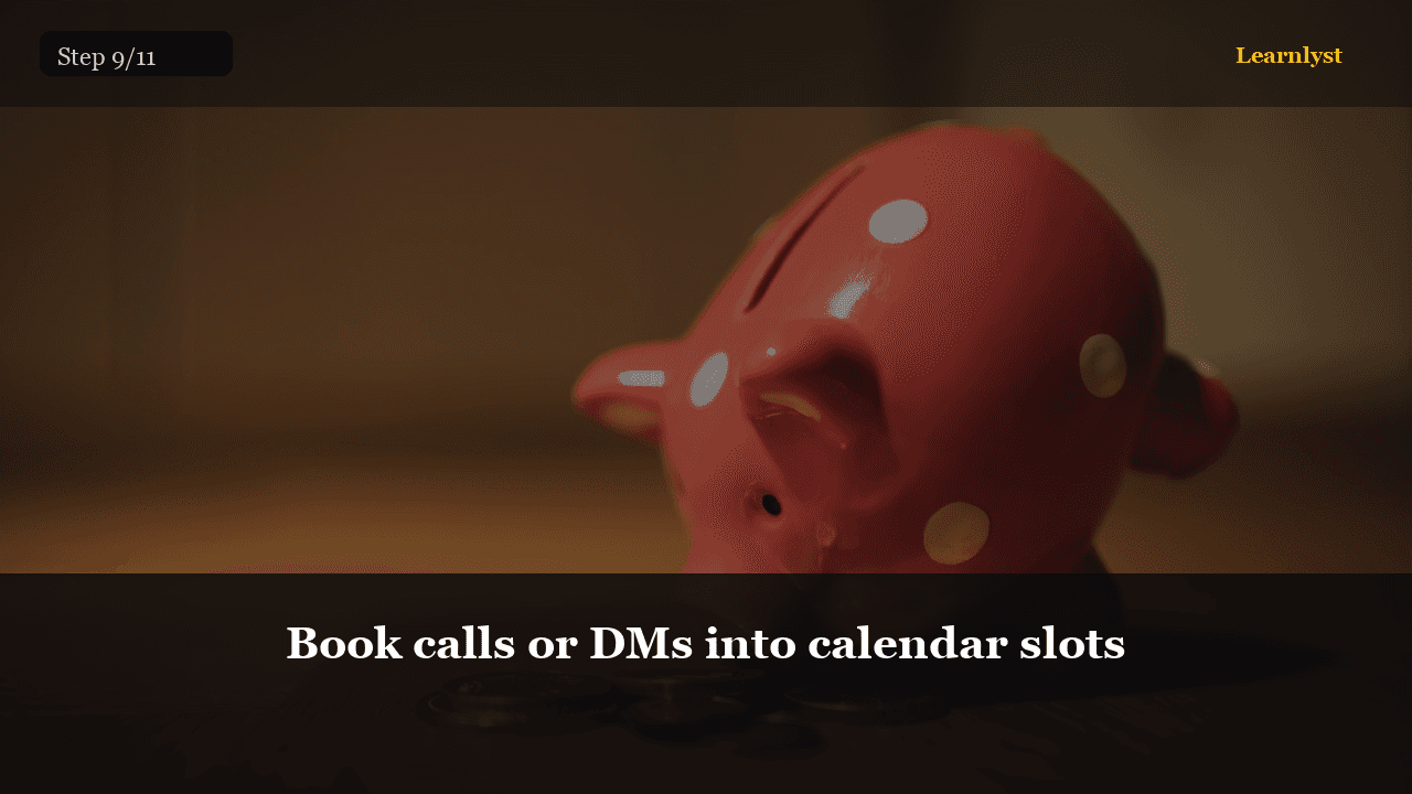 Book calls or DMs into calendar slots