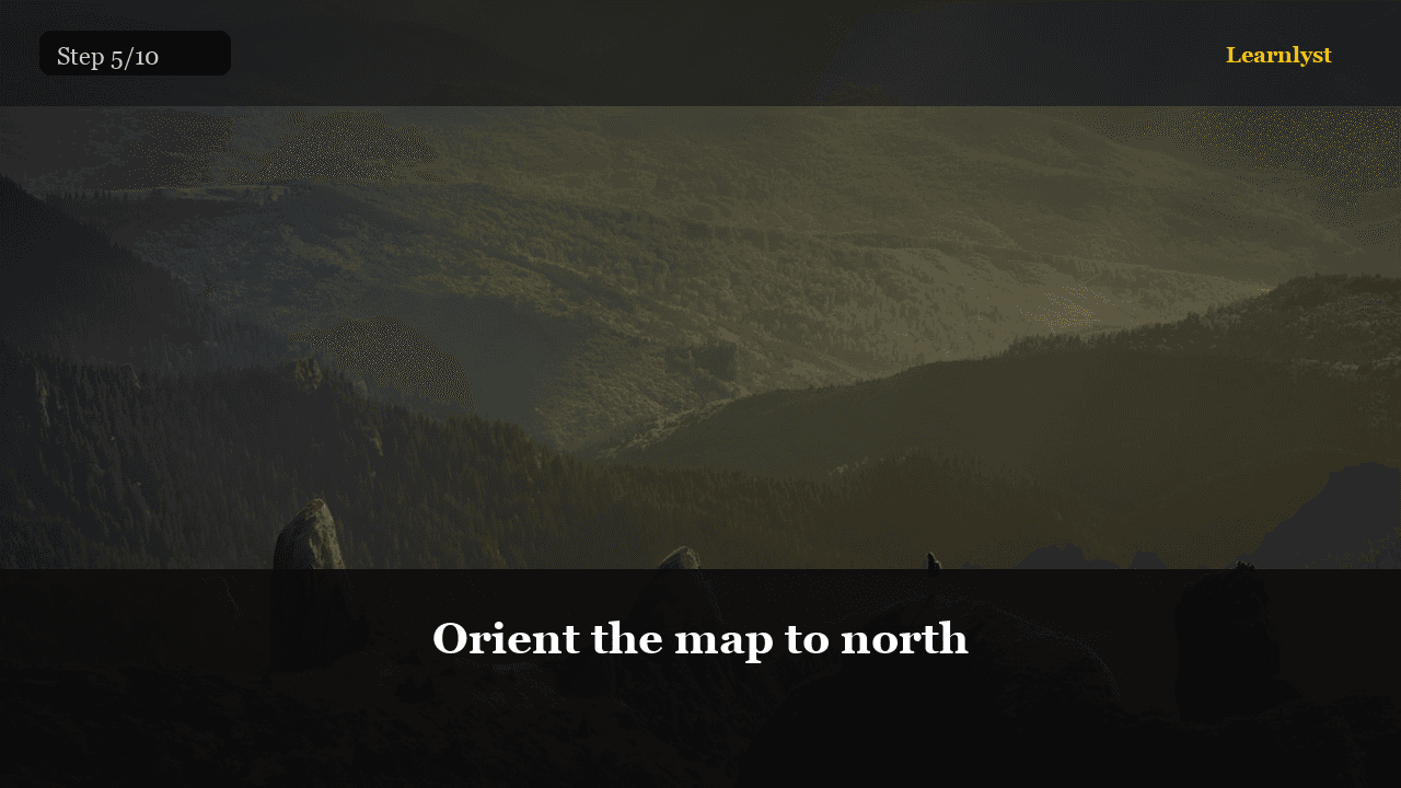 Orient the map to north — Outdoor Skills tip photo