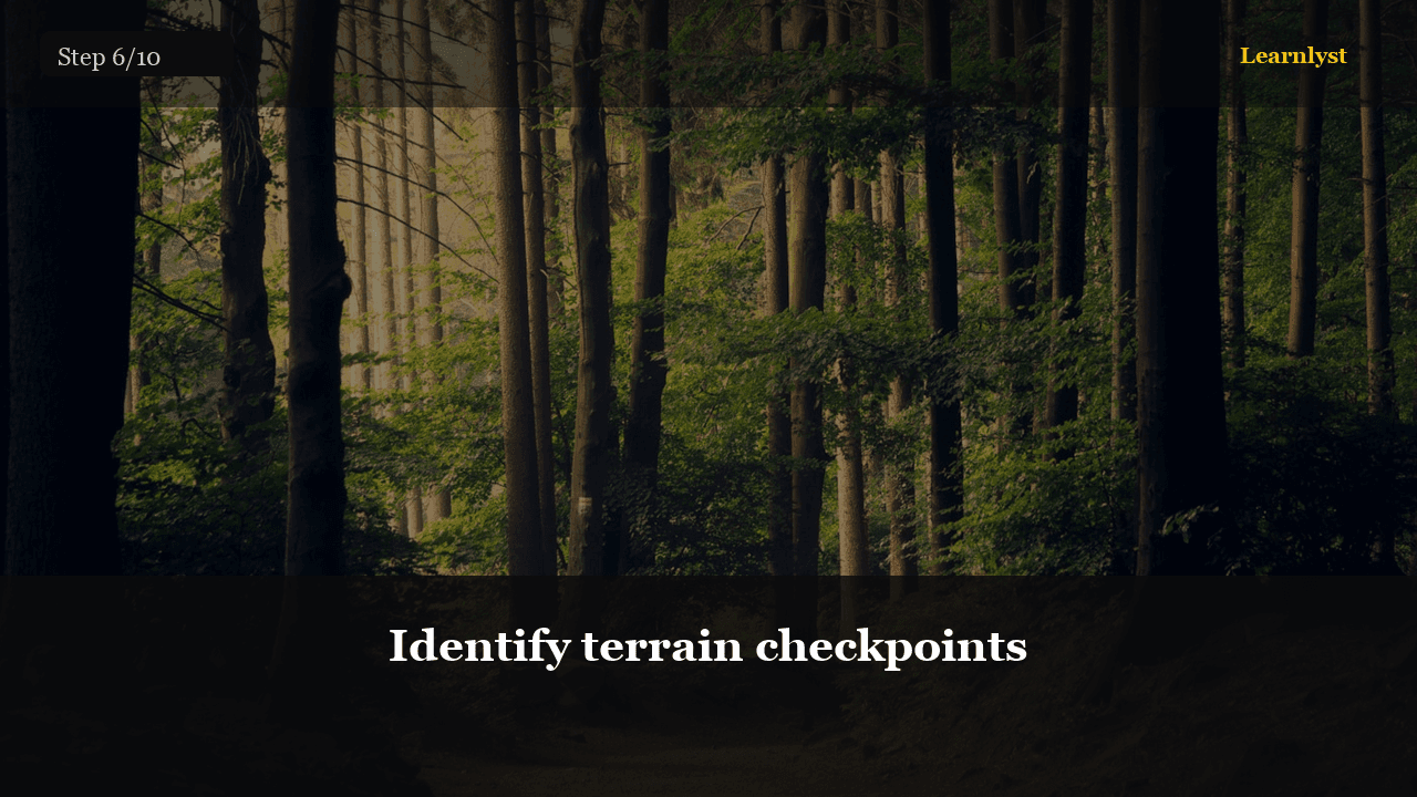 Identify terrain checkpoints — Outdoor Skills tip photo