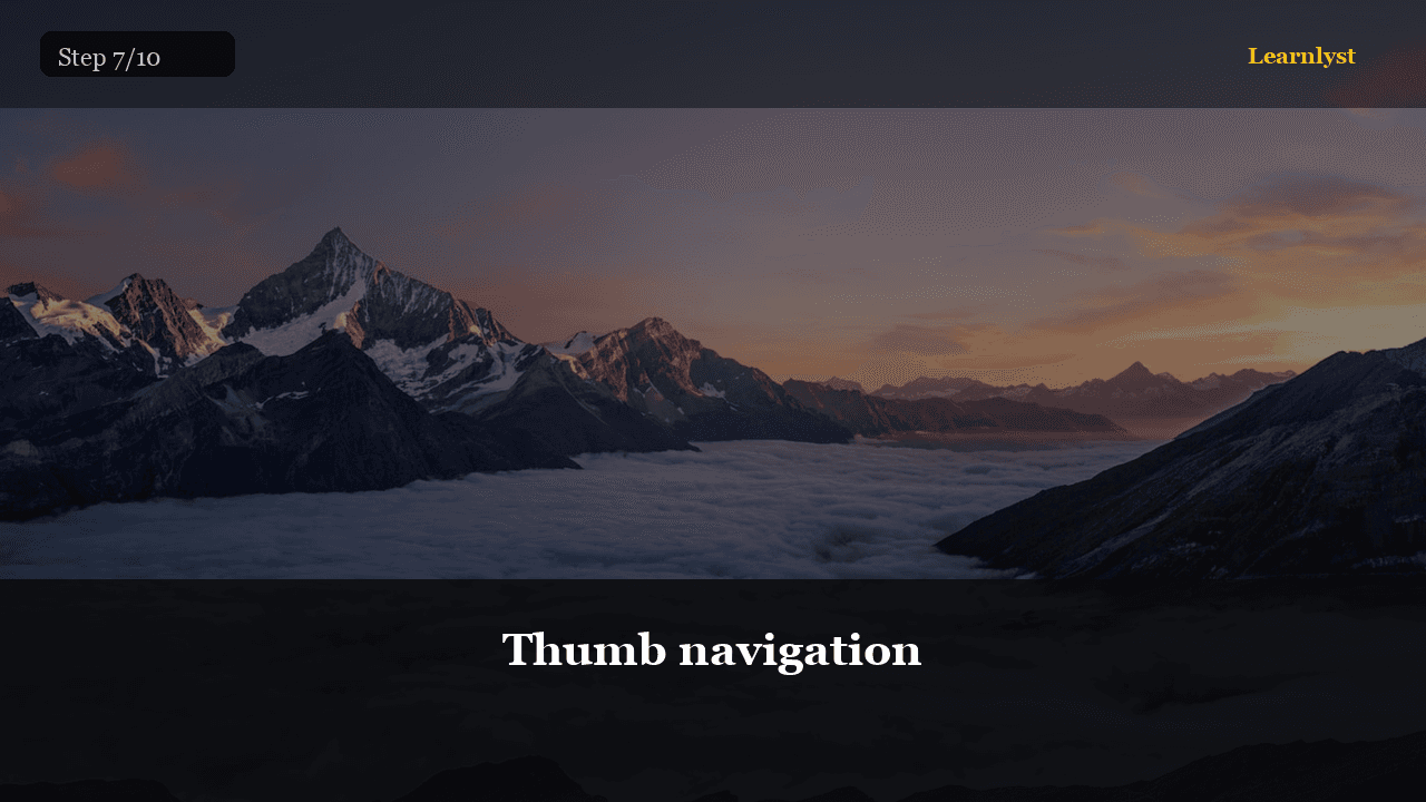 Thumb on the map = instant position awareness without GPS.