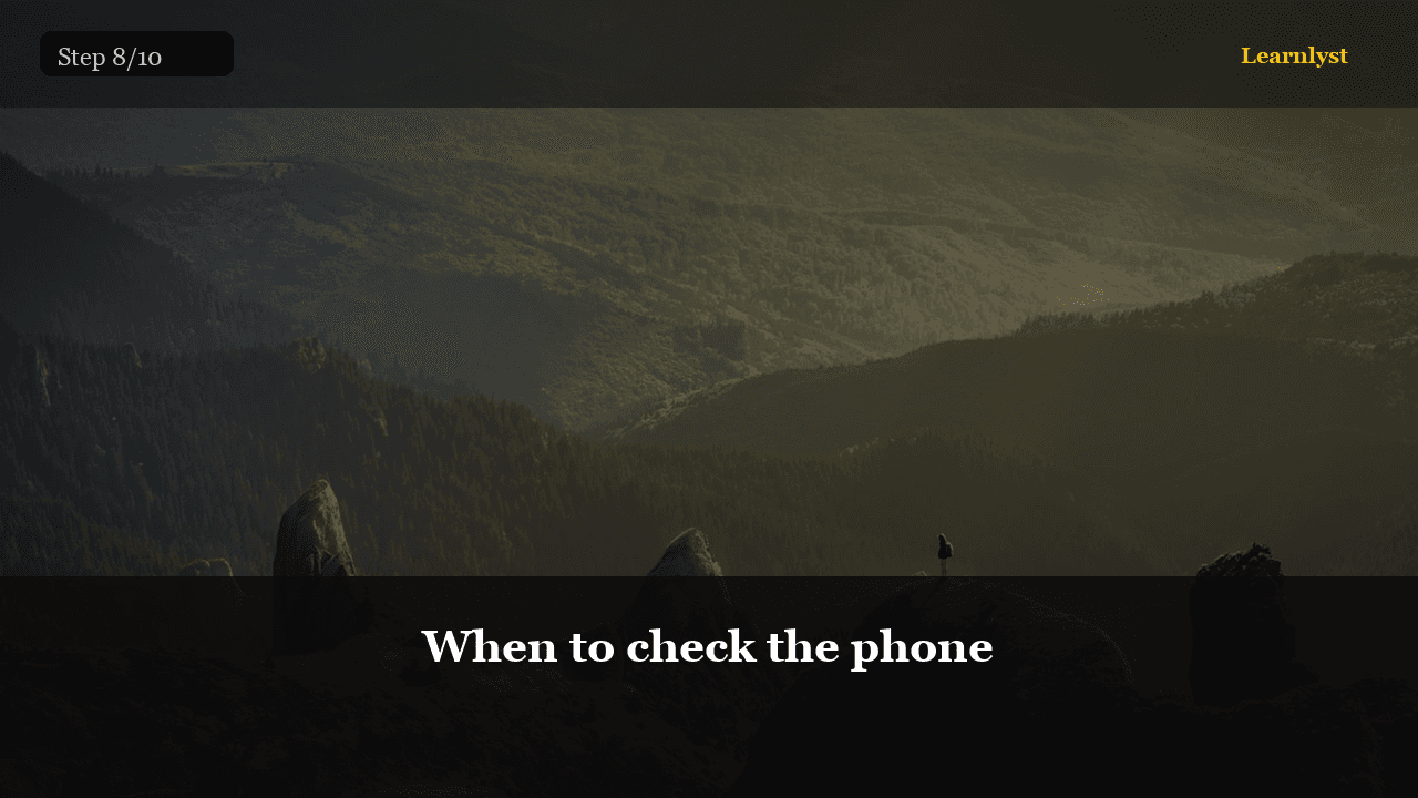 When to check the phone — Outdoor Skills tip photo