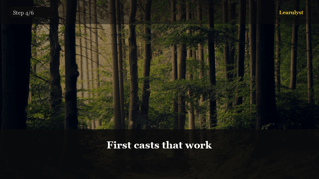First casts that work — Fishing tip photo