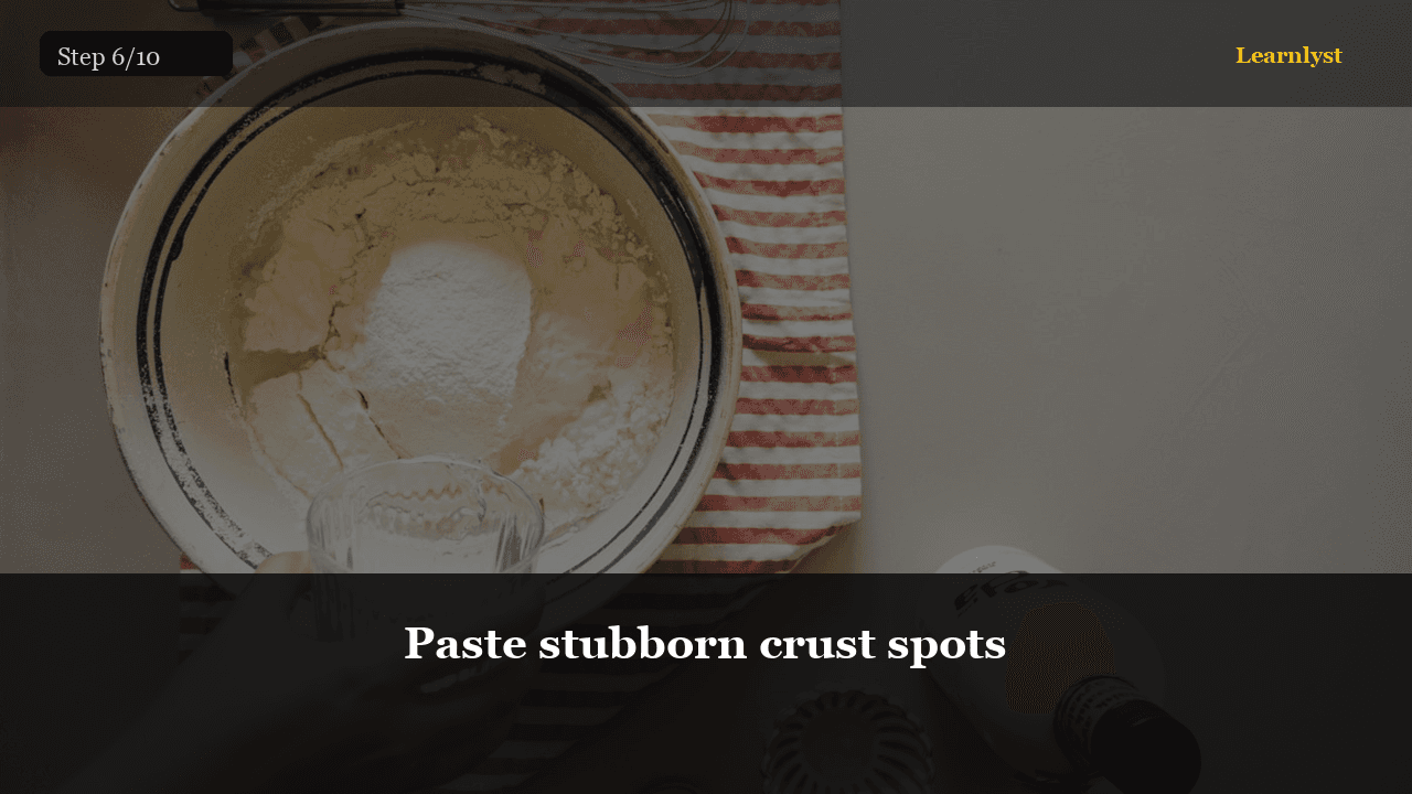 Spot paste for crust — not the entire panel.