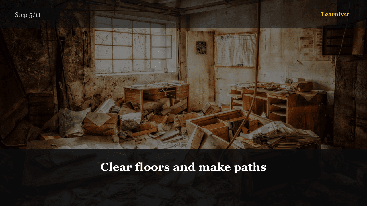 Clear floors and make paths — Cleaning & Laundry tip photo