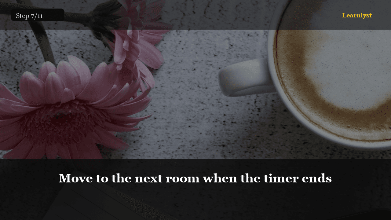 Move to the next room when the timer ends — Cleaning & Laundry tip photo