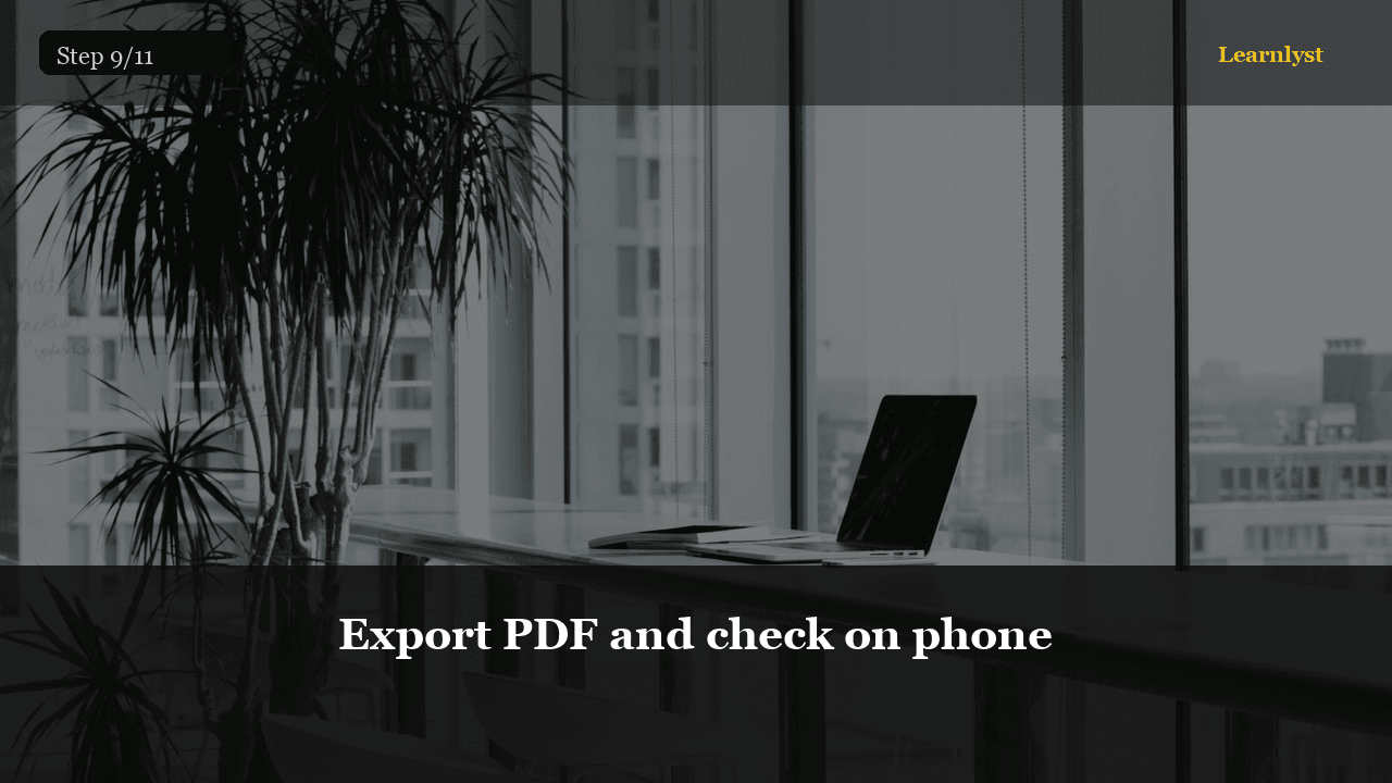 Export PDF and check on phone — Career Skills tip photo