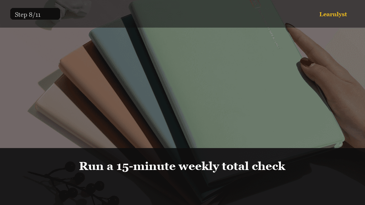 Run a 15-minute weekly total check