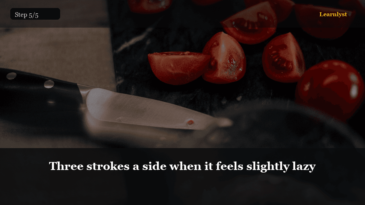 Three strokes a side when it feels slightly lazy — Home & DIY tip photo