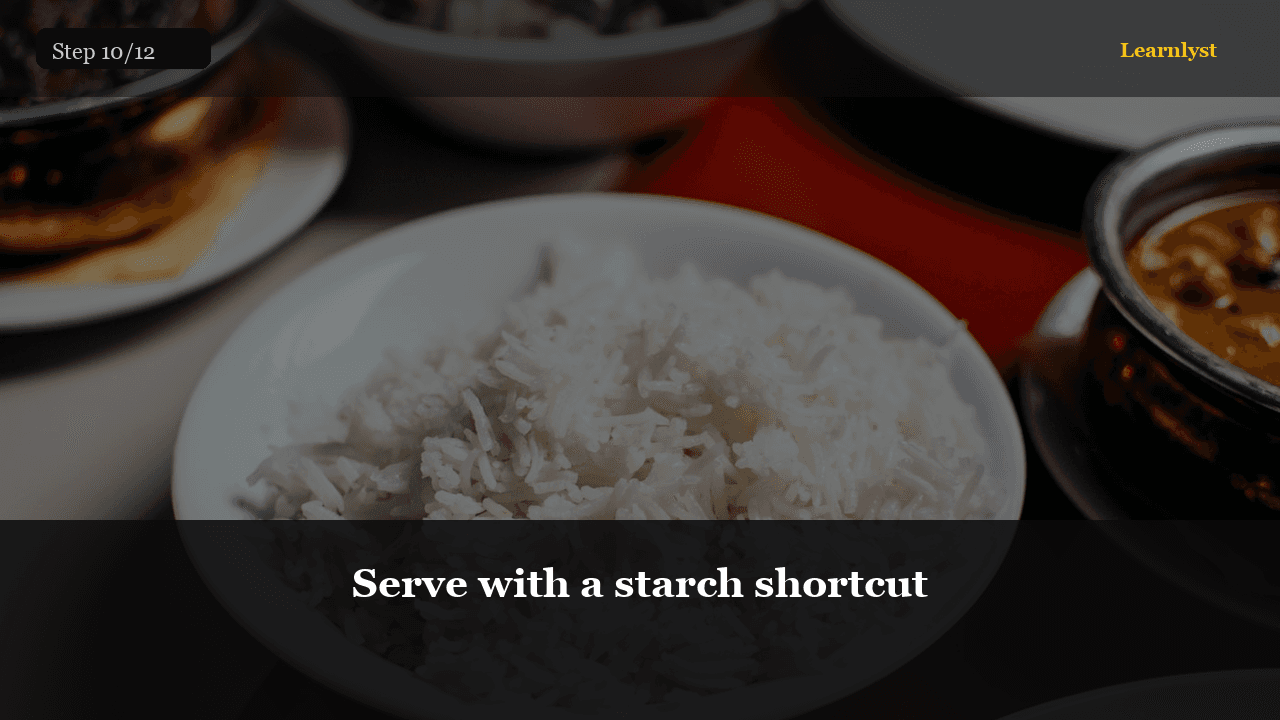 Serve with a starch shortcut