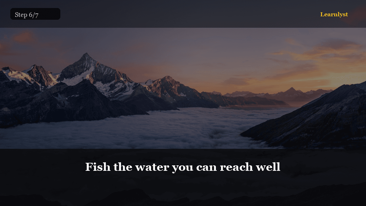 Fish the water you can reach well