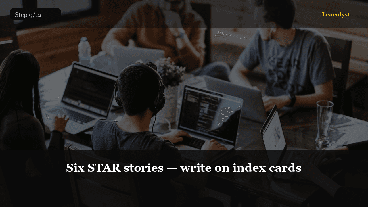 Six STAR stories — write on index cards