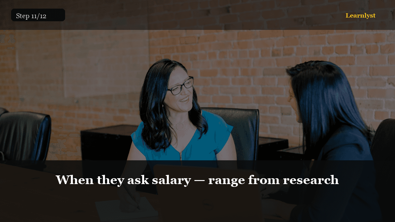 When they ask salary — range from research