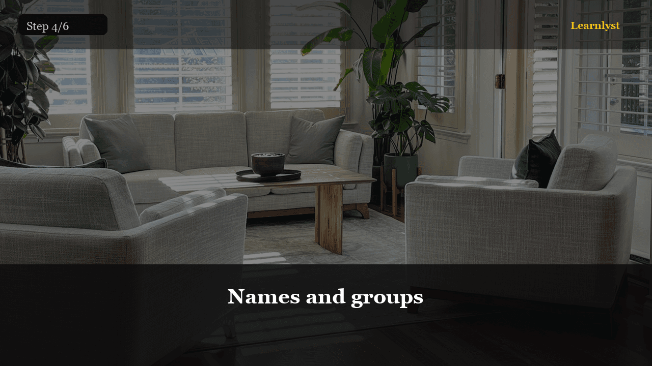 Names and groups — step 4 photo from Smart Home Starter Kit