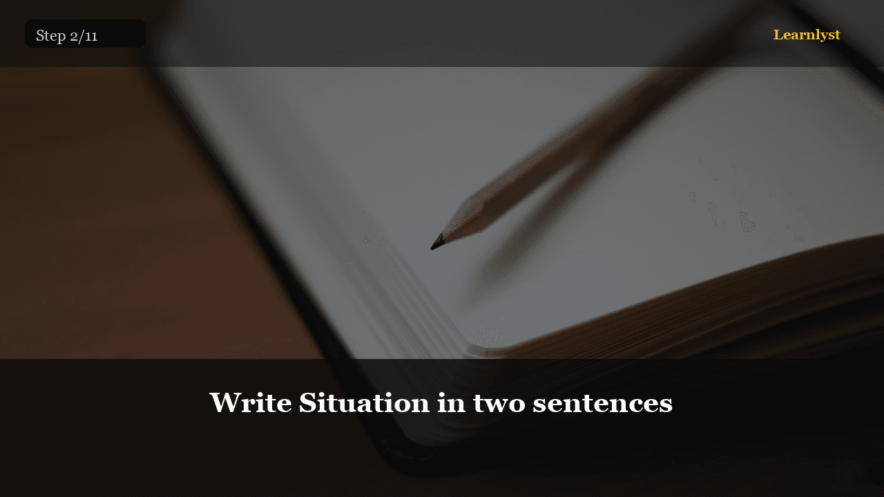 Write Situation in two sentences — Career Skills tip photo