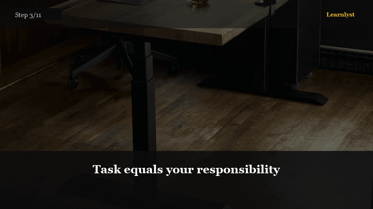 Task equals your responsibility — Career Skills tip photo
