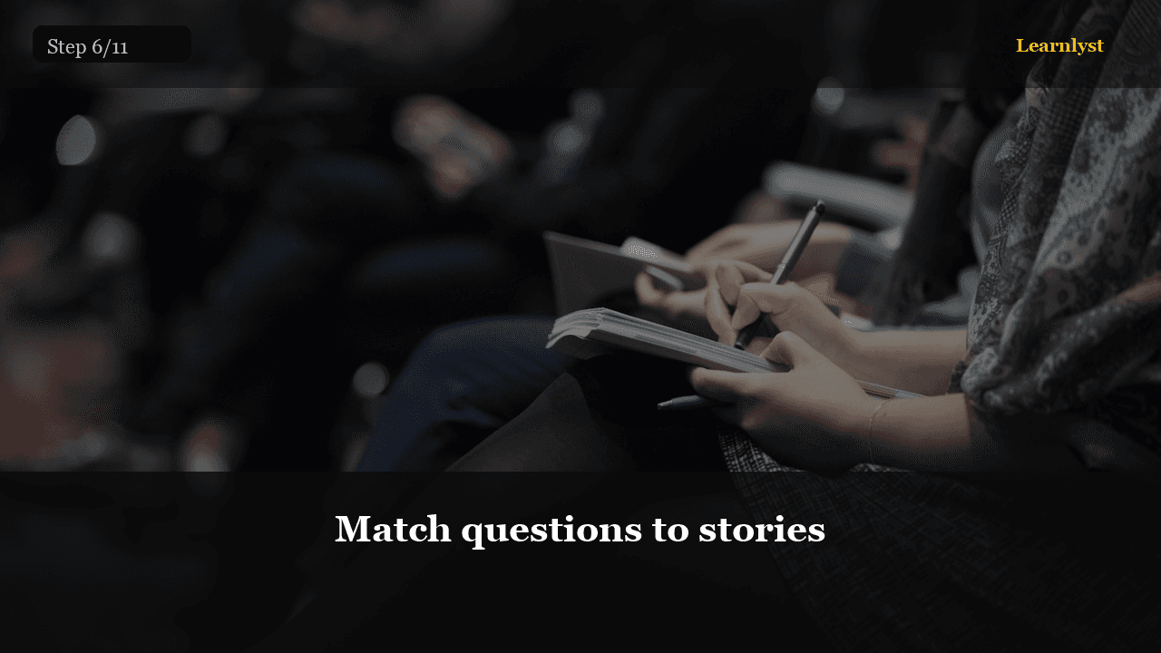 Match questions to stories — Career Skills tip photo