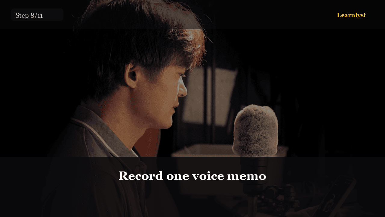 Record one voice memo — Career Skills tip photo