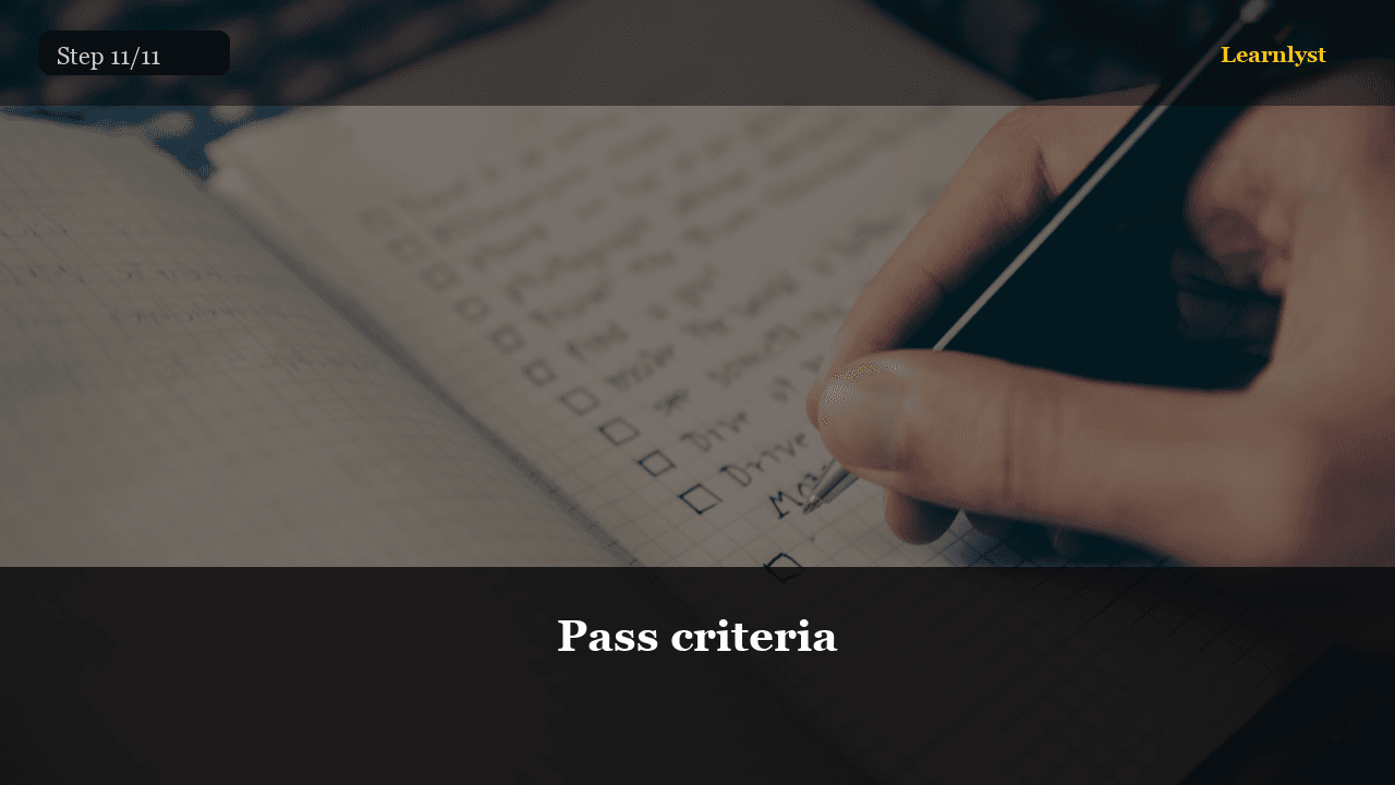 Pass criteria — Career Skills tip photo