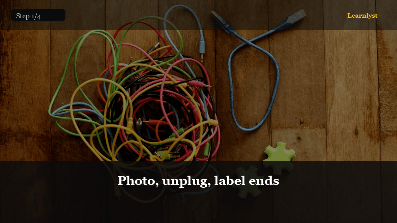 Tame Cable Chaos: Desk and TV