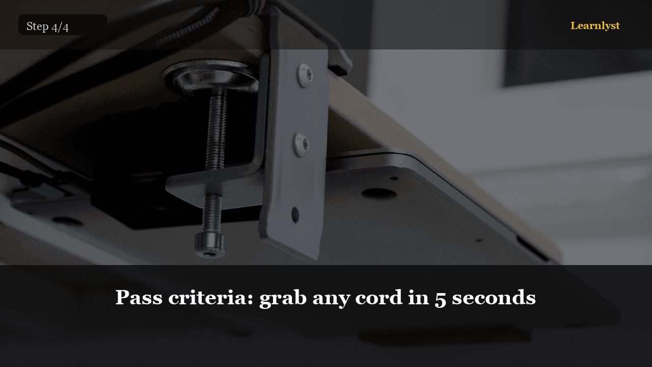 Pass criteria: grab any cord in 5 seconds — Home & DIY tip photo