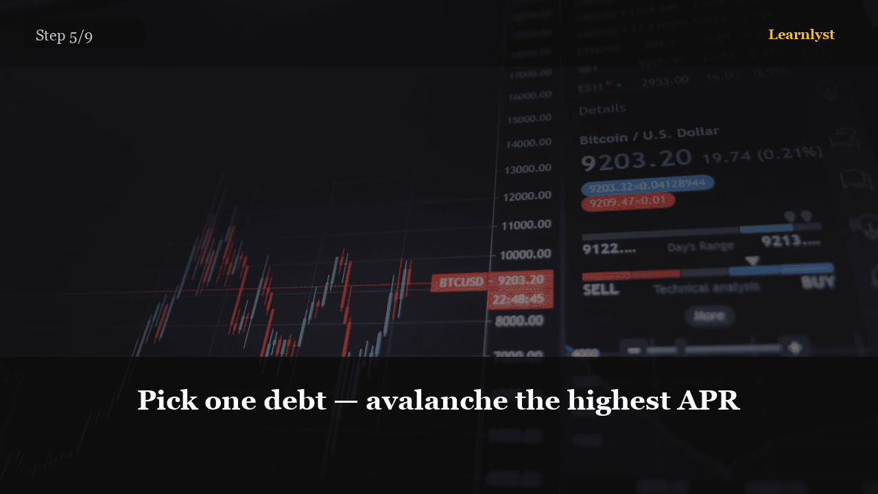 Pick one debt — avalanche the highest APR