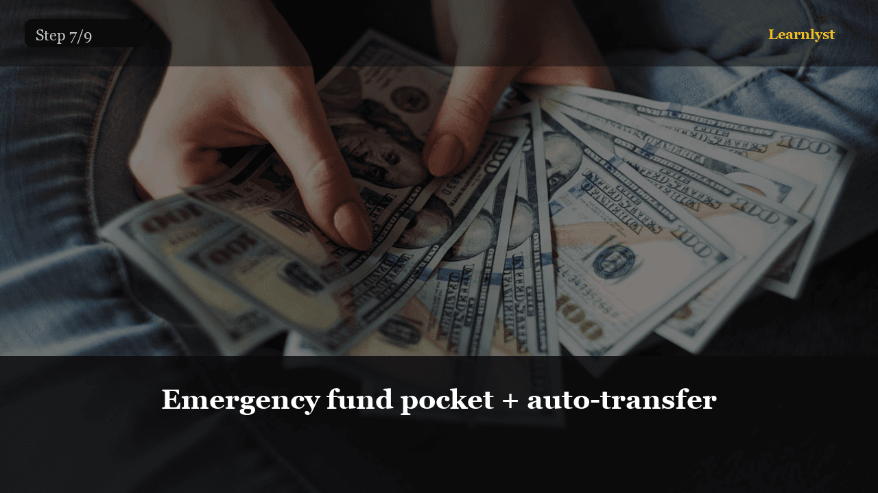 Emergency fund pocket + auto-transfer