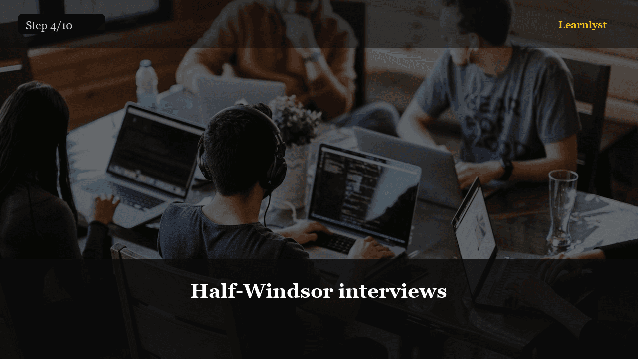 Half-Windsor interviews — step 4 photo from Tie a Necktie Four Ways