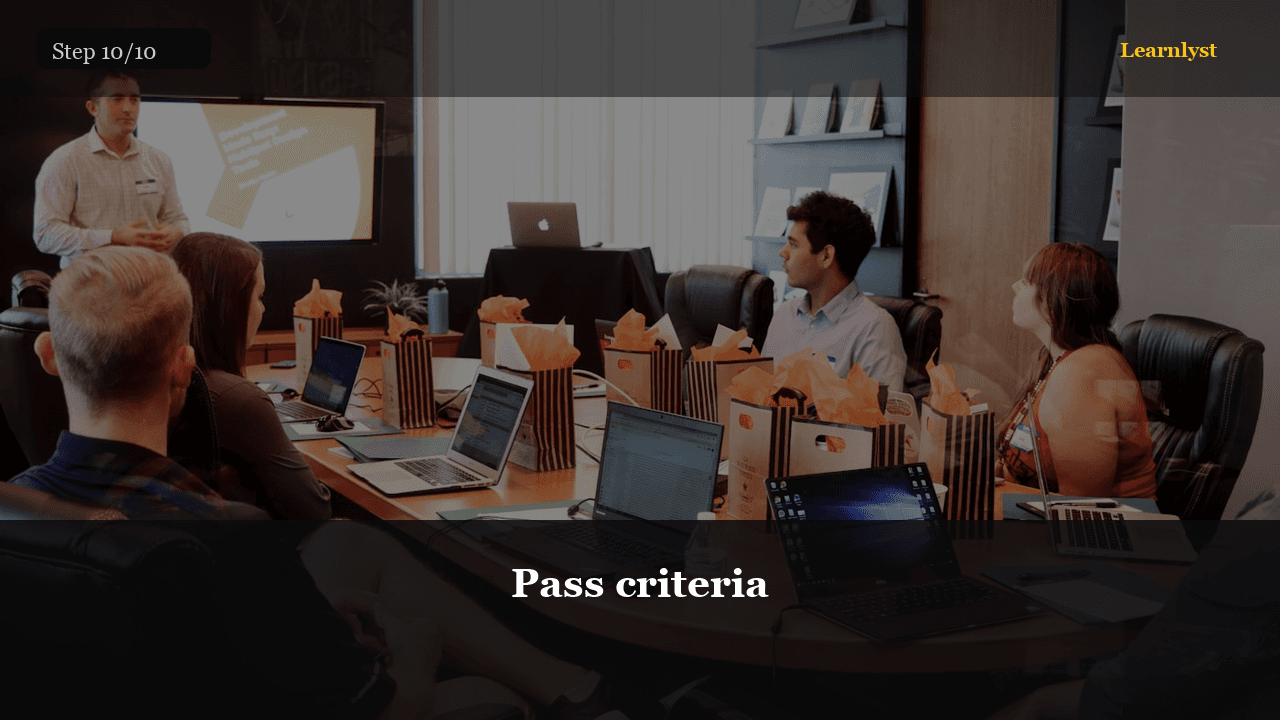 Pass criteria — step 10 photo from Tie a Necktie Four Ways