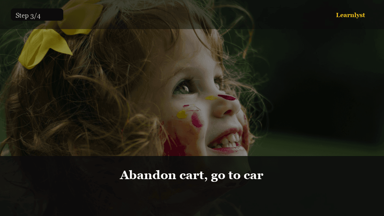 Abandon cart, go to car — Parenting & Family tip photo