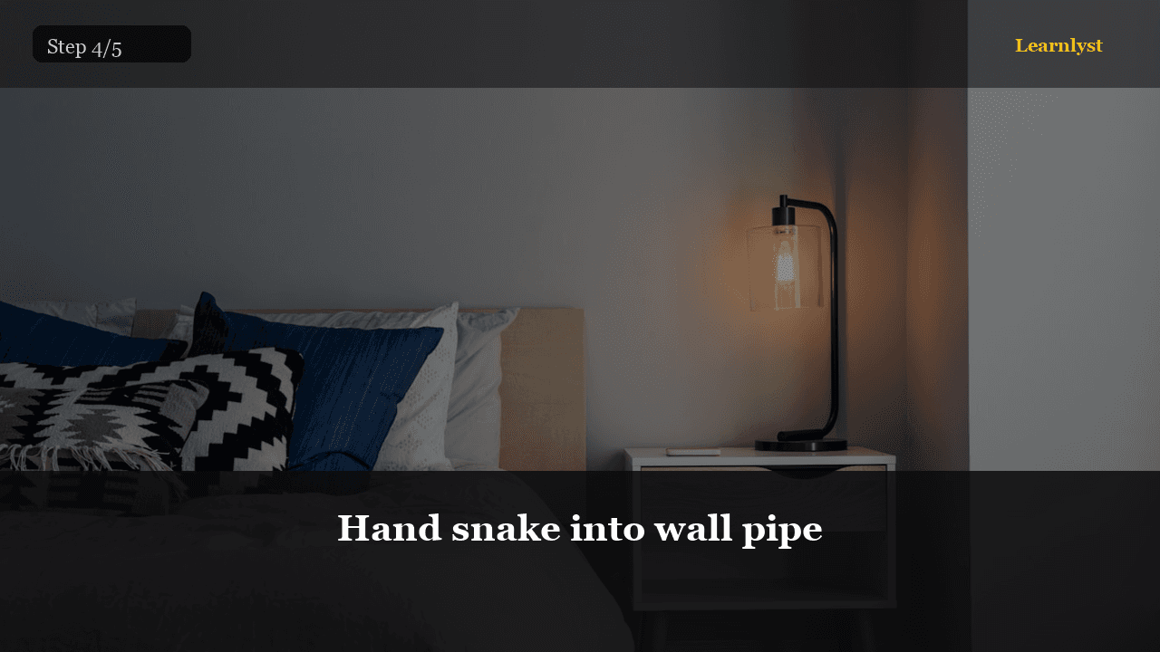 Hand snake into wall pipe — Home & DIY tip photo