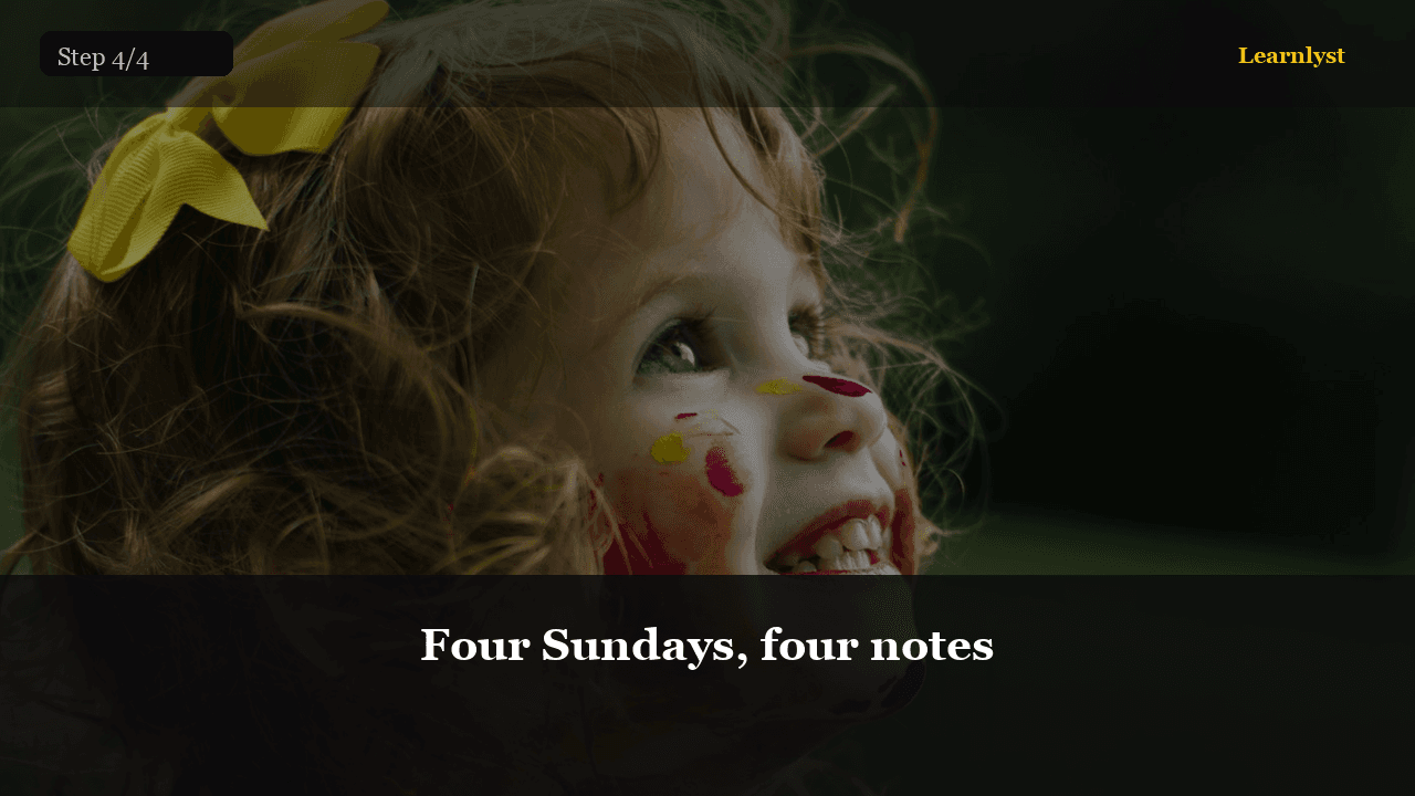 Four Sundays, four notes — Parenting & Family tip photo