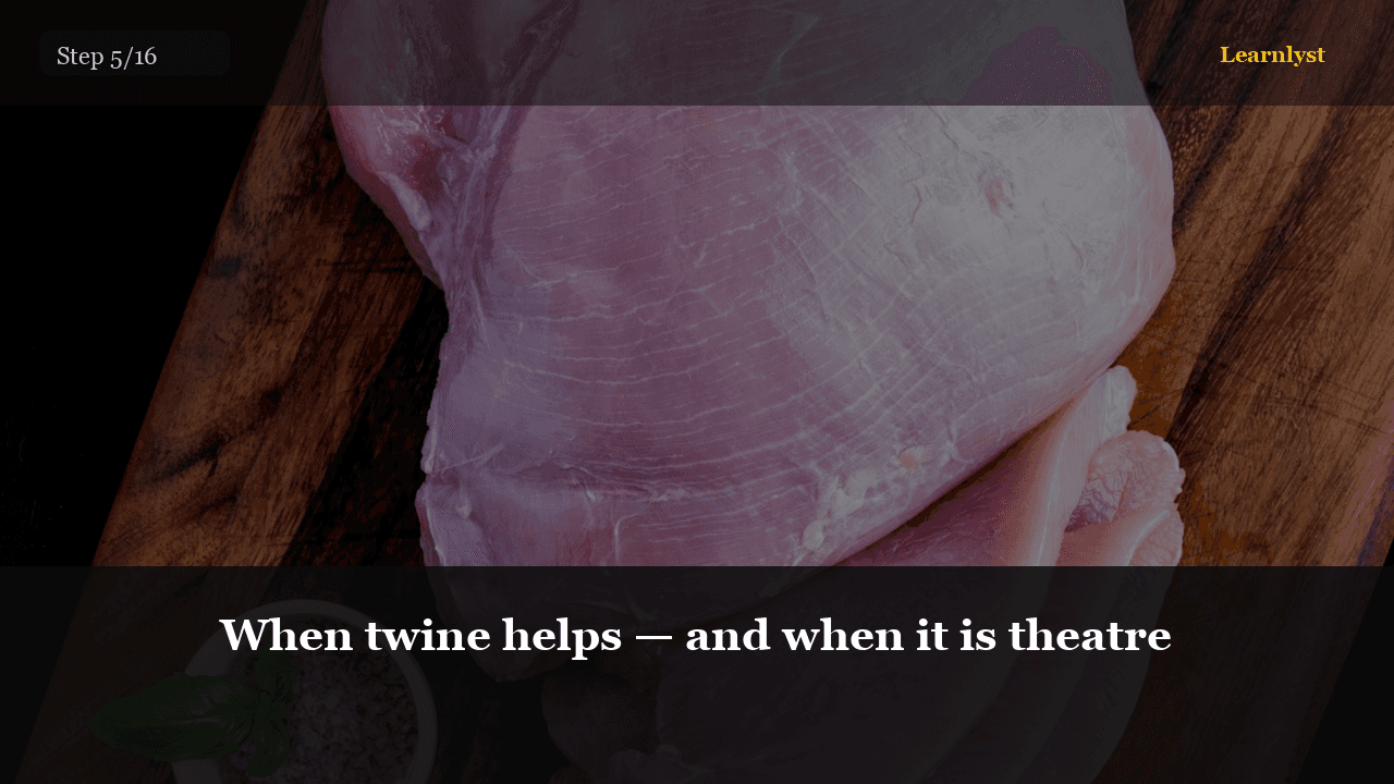 When twine helps — and when it is theatre
