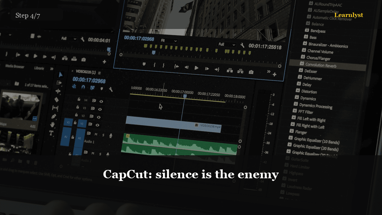 CapCut: silence is the enemy — step 4 photo from YouTube Shorts Monetization